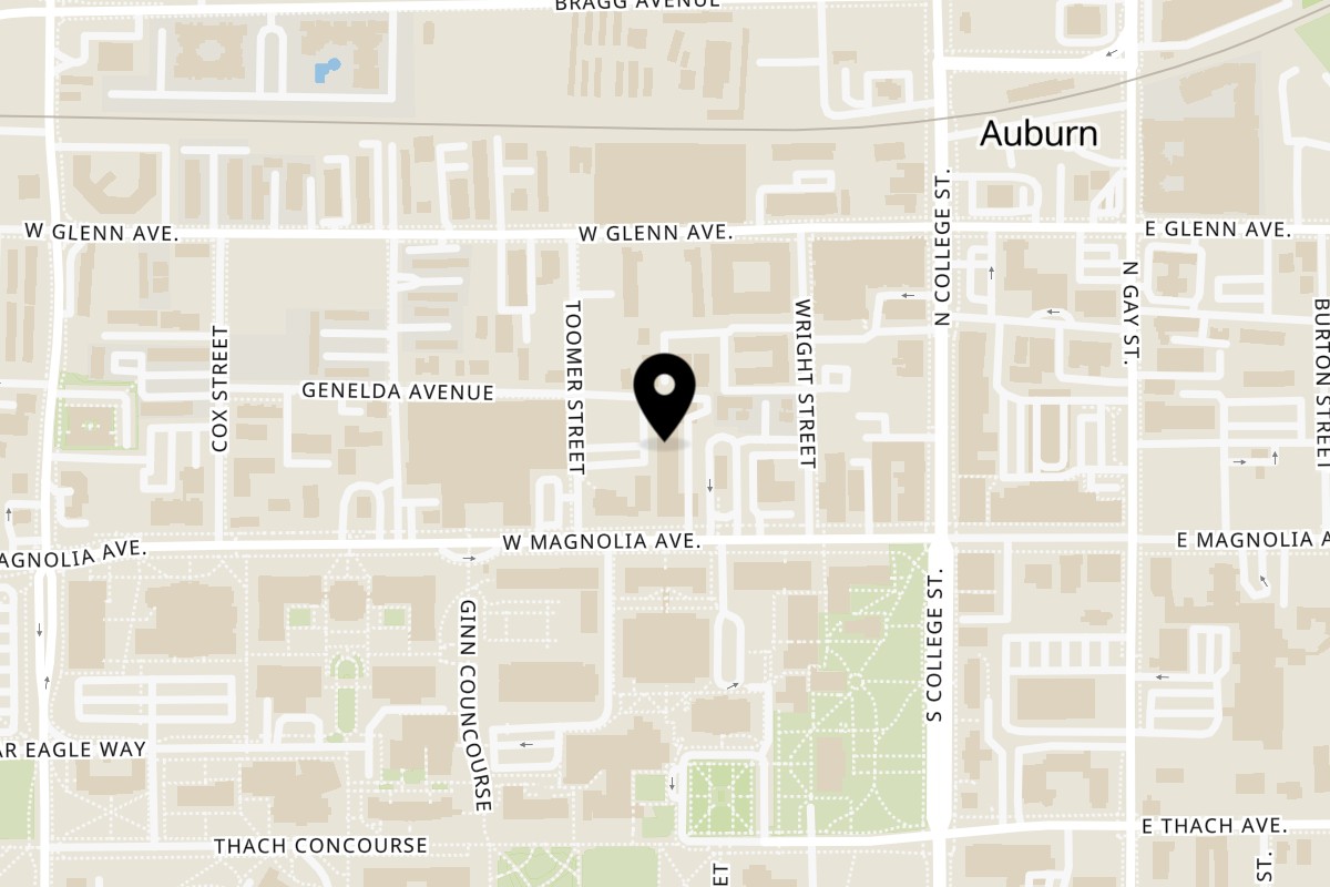 Map showing the location of Fizz N Fork on 234 W Magnolia Ave Unit C in Auburn